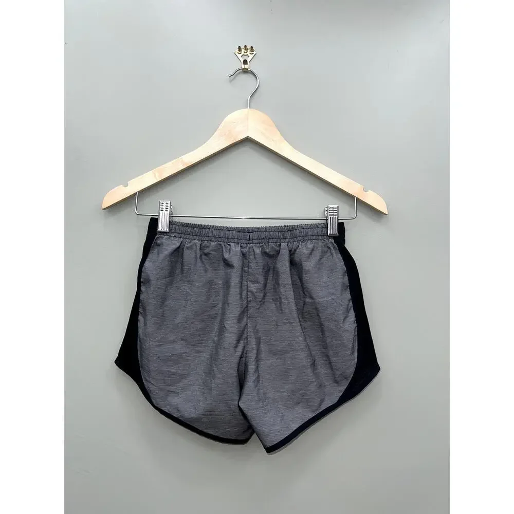 Nike Dri-FIT Girls Large Gray Black Running Shorts Athletic Activewear